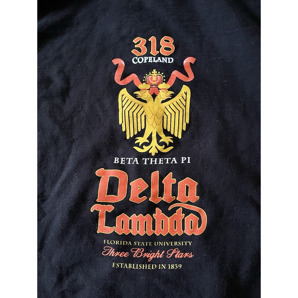 Beta Theta Pi Fraternity Florida State FSU Black Hoodie Men's Medium‎